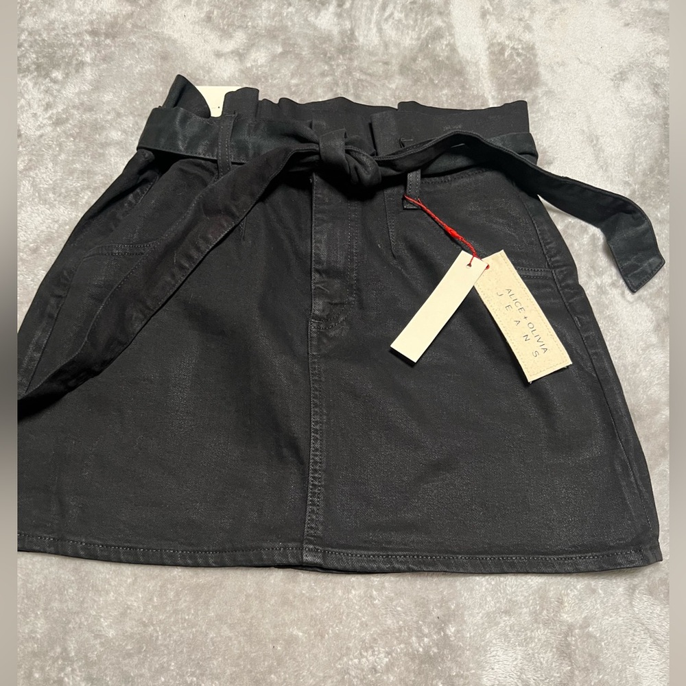 Black Denim Skirt